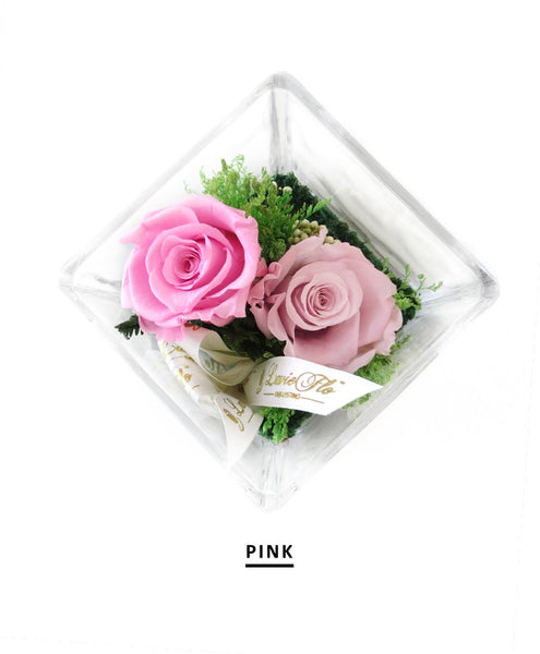 Glacia - Pink Preserved Roses